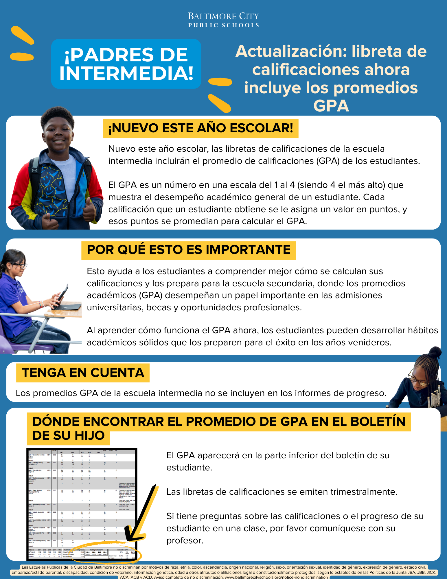 Estudiante en la Escuela primaria/intermedia Montebello