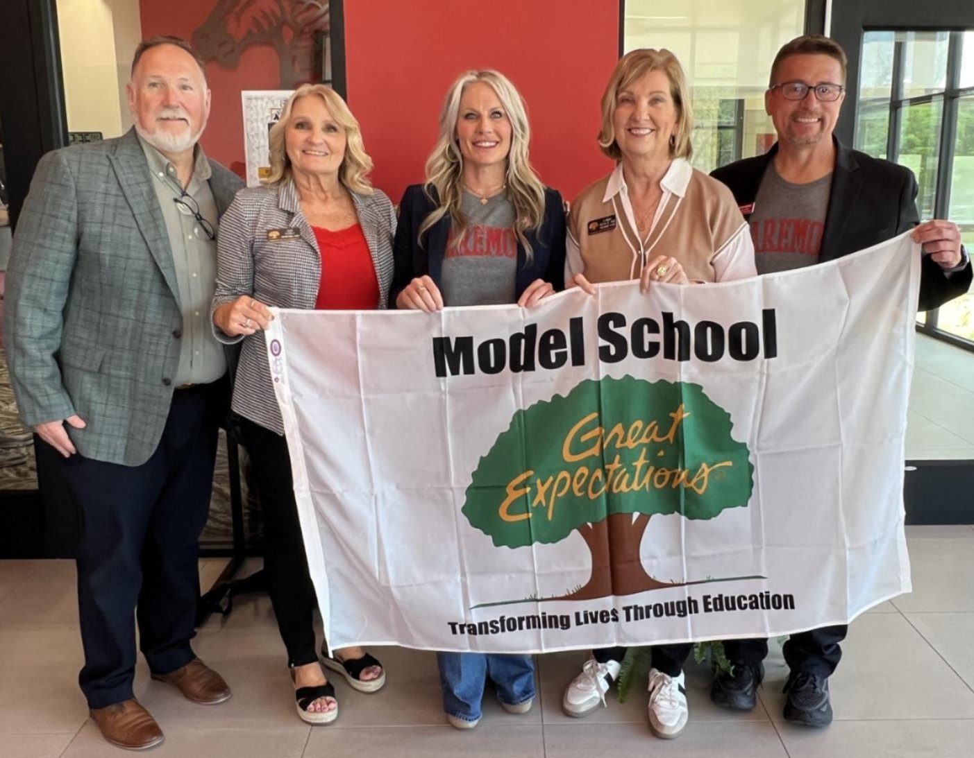 GE Model School Recognition with Administration and GE Team