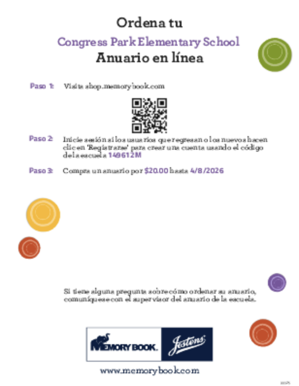 Yearbook order online through 4/8/26