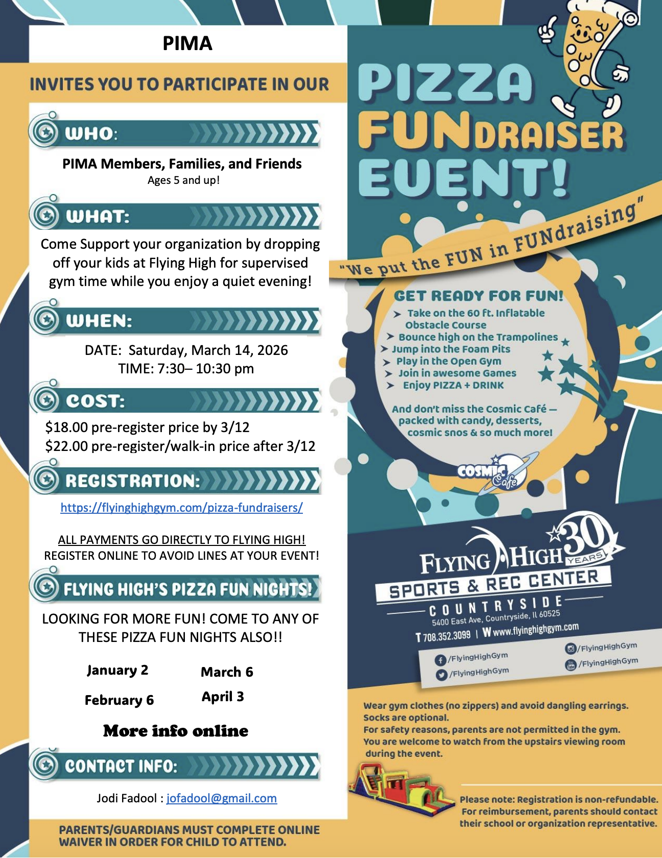 PIMA Pizza Fundraiser