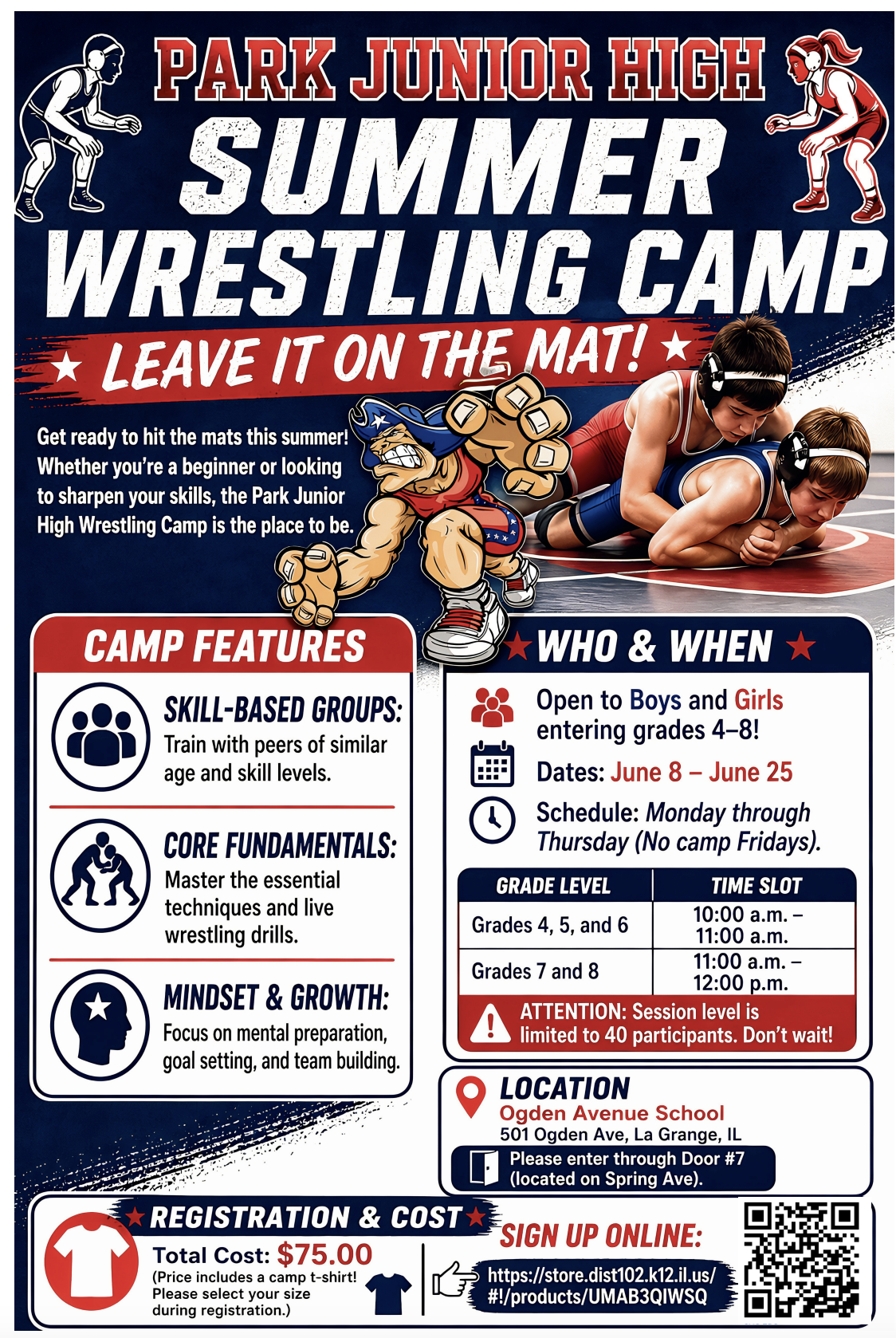 Park Jr High Summer Wrestling Camp