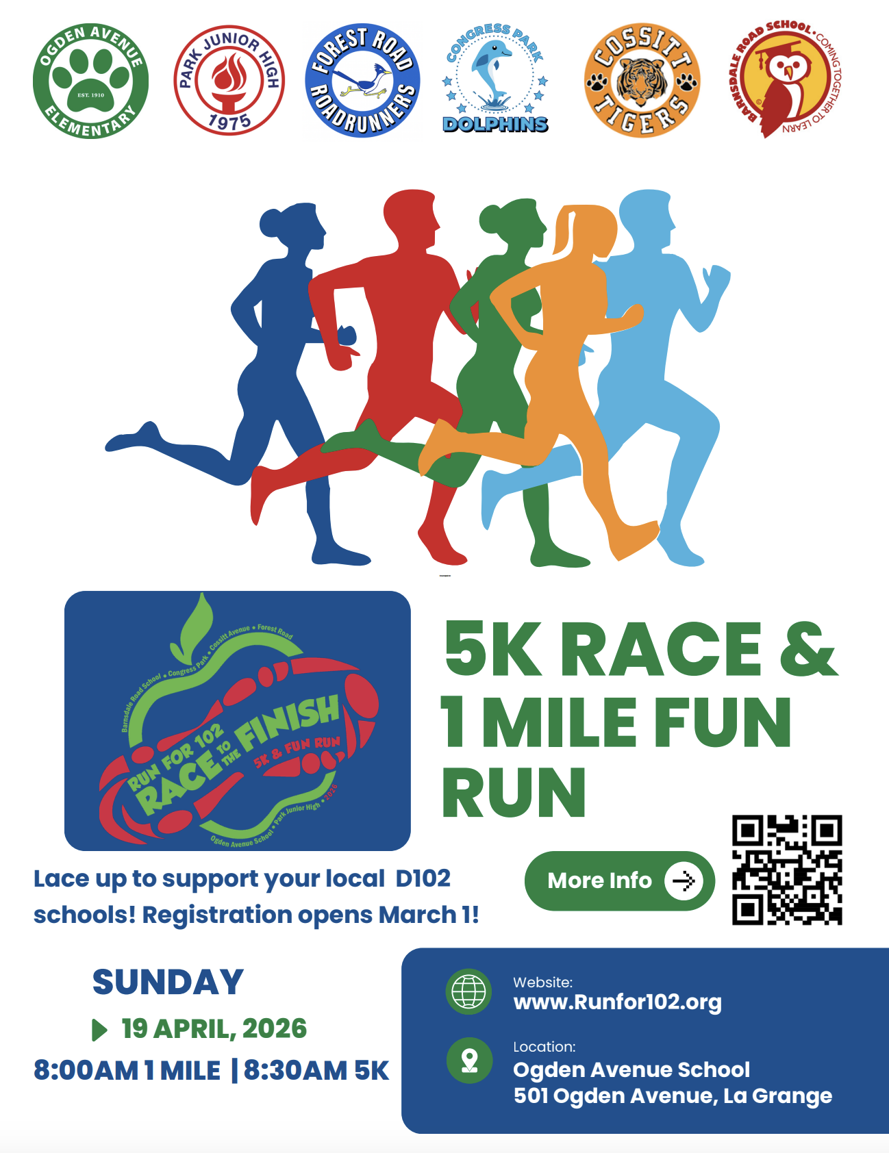 Run for 102 - Sunday, April 19 - 8:00 a.m.