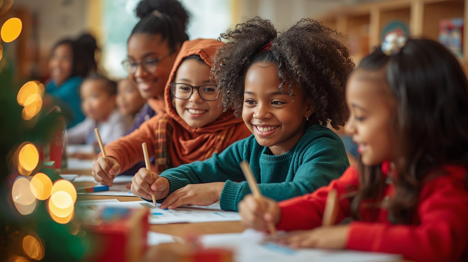 Image of parents and guardians co-creating a school event with school staff.