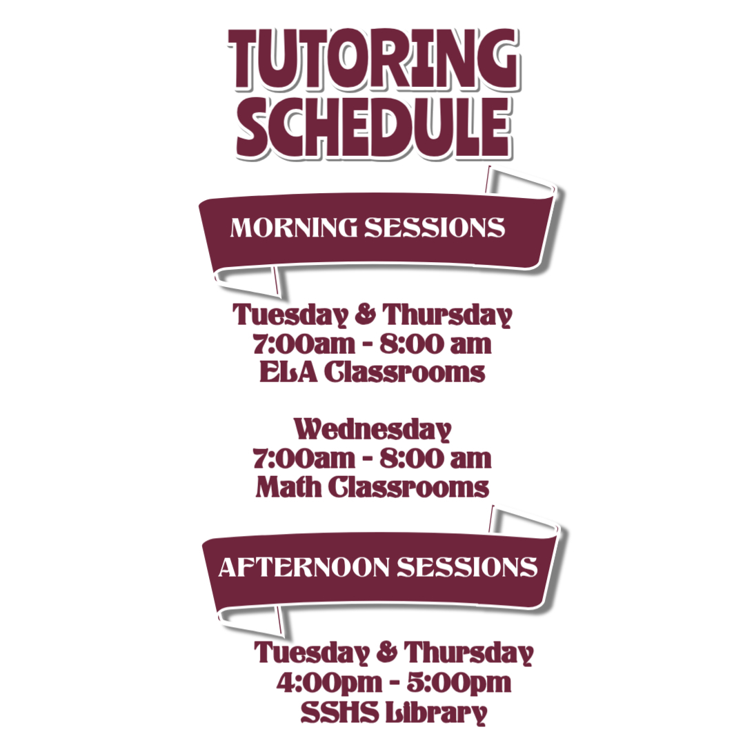 Tutoring Schedule graphic