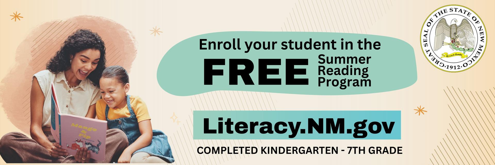 Summer Literacy Program Banner 