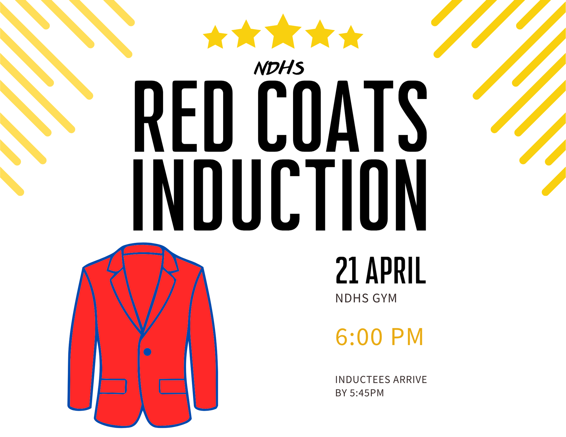 Red Coats Induction April 21