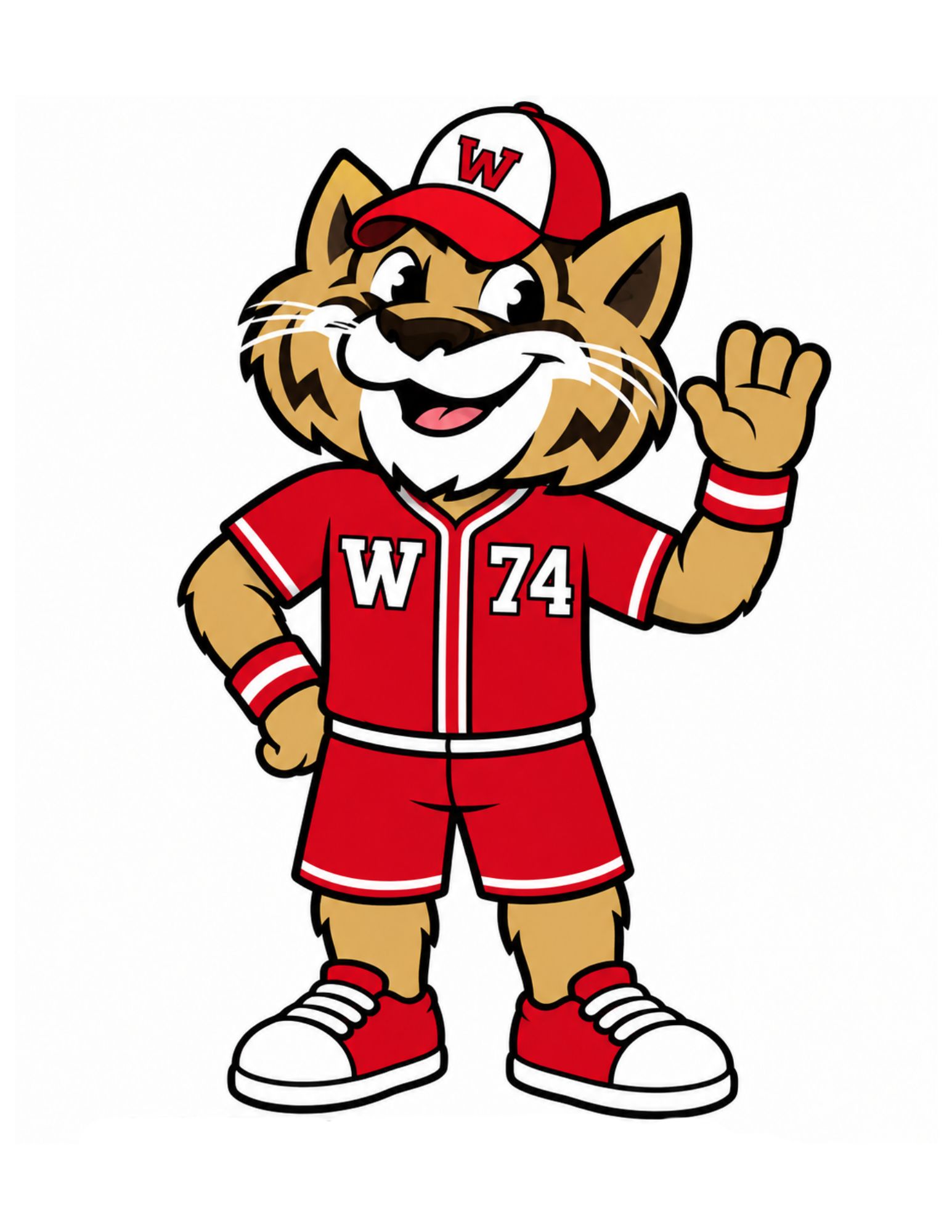 Westwood School Mascot giving a thmbs up