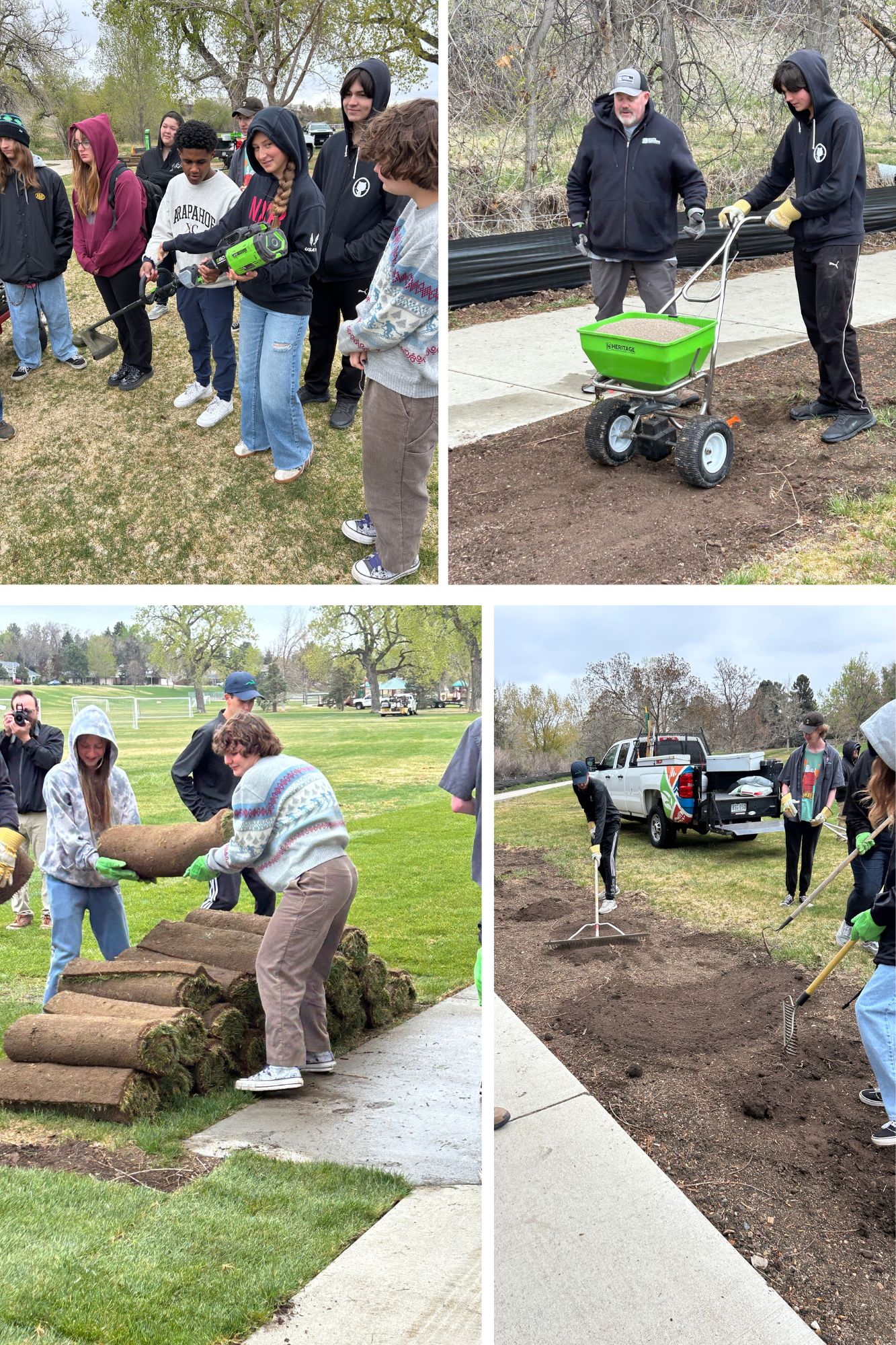 Putting in the work and getting our hands dirty! 🌱🛠️  Our students were out in the community today, gaining hands-on experience in landscaping and outdoor maintenance. From prepping the soil to laying fresh sod and mastering power tools, these students are learning the value of hard work and teamwork.  It’s great to see these real-world skills in action. Amazing job to everyone involved in beautifying our outdoor spaces!