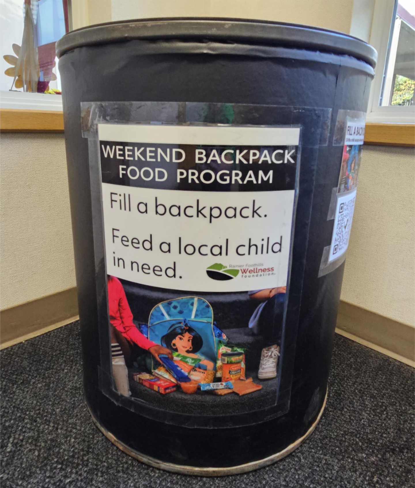 Backpack program colleciton bucket