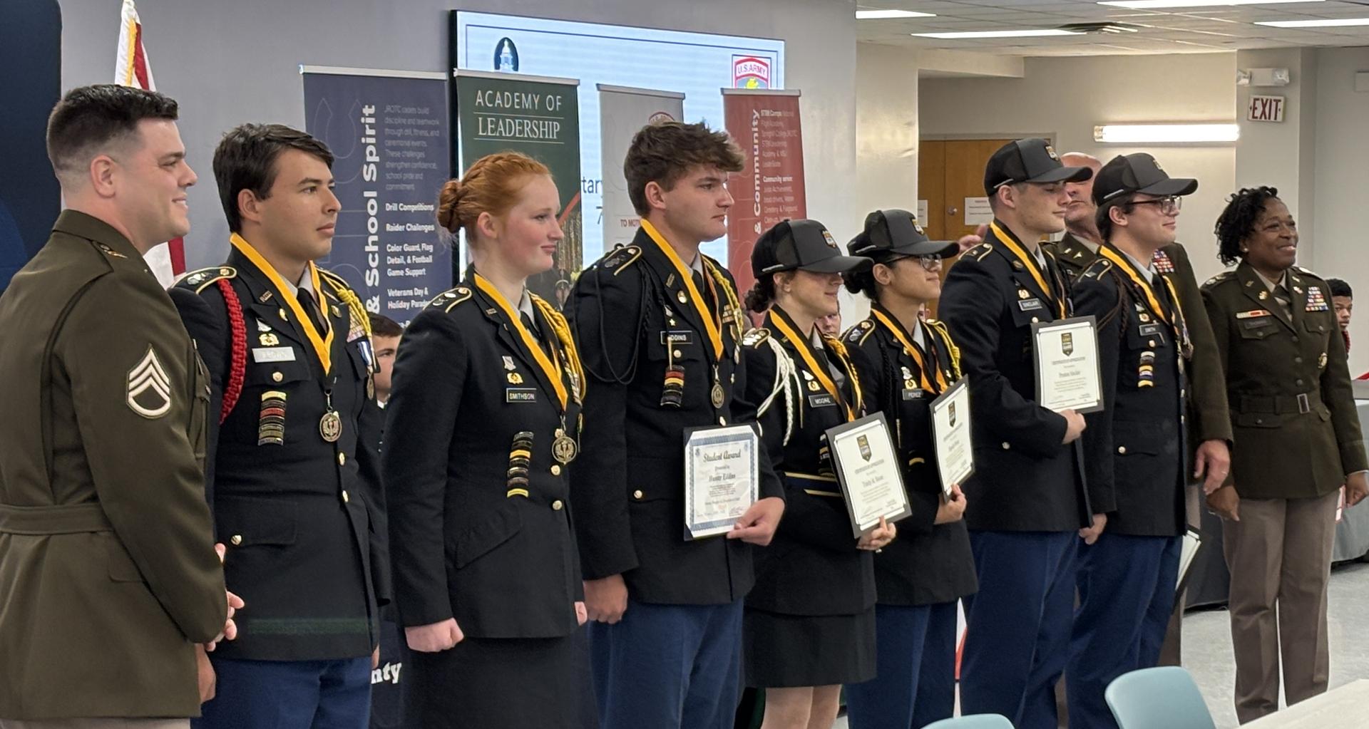 Students at Military Signing Day