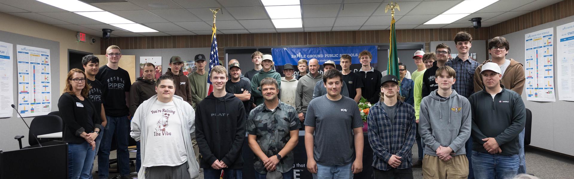 Students who were recognized during Apprenticeship Signing Day