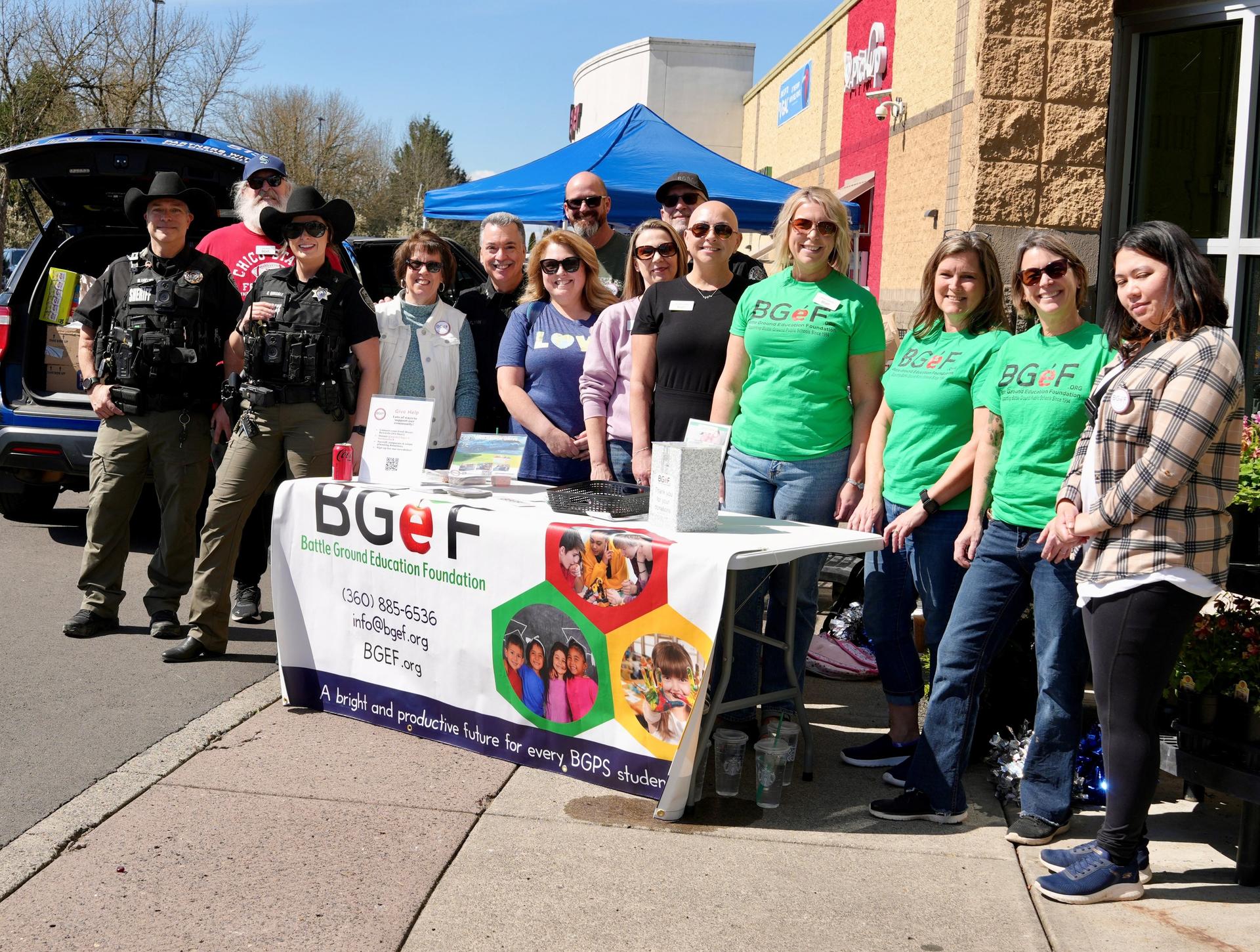 Representatives from BGPD, CCSO & Battle Ground Education Foundation