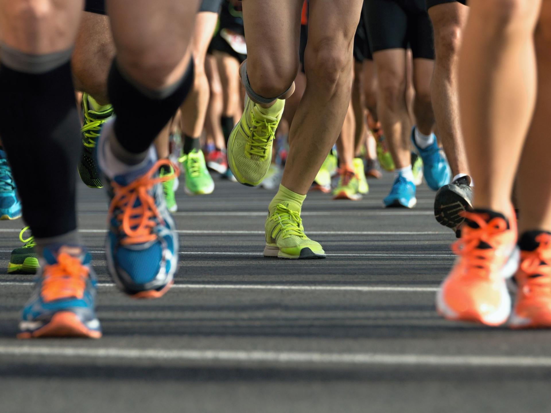 Image of runners' legs