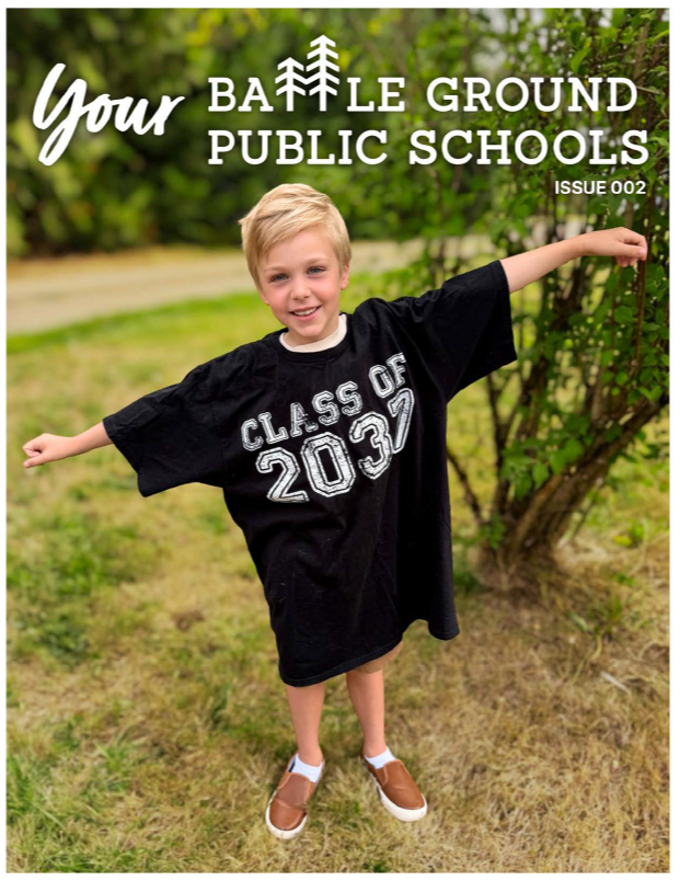 The cover of the latest issue of Your Battle Ground Public Schools