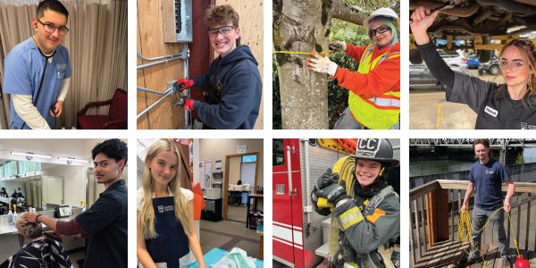 A collage of students recognized by Cascadia Tech Academy