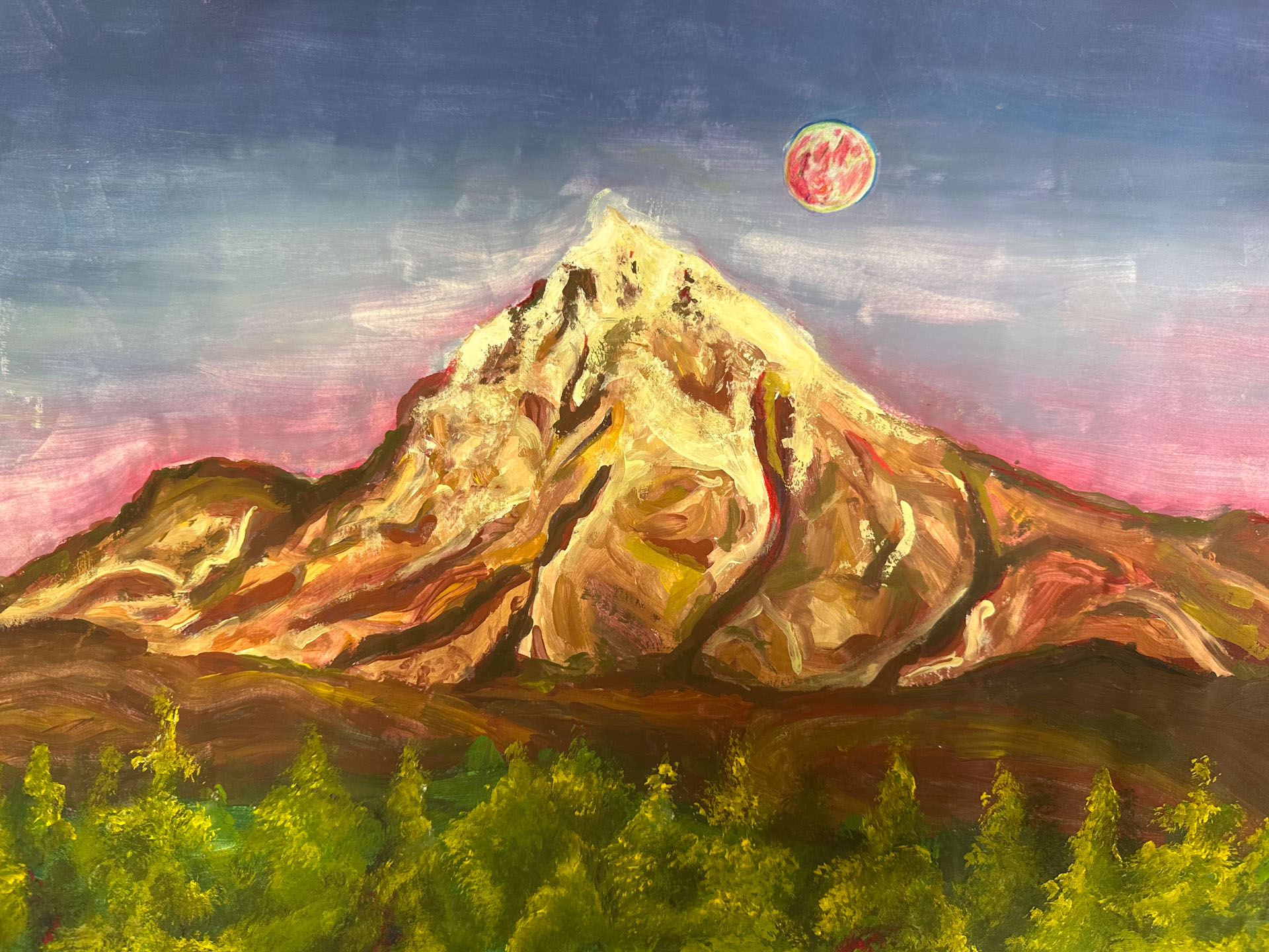 Student artwork of Mt. Hood
