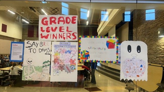 Posters with drug-free messages