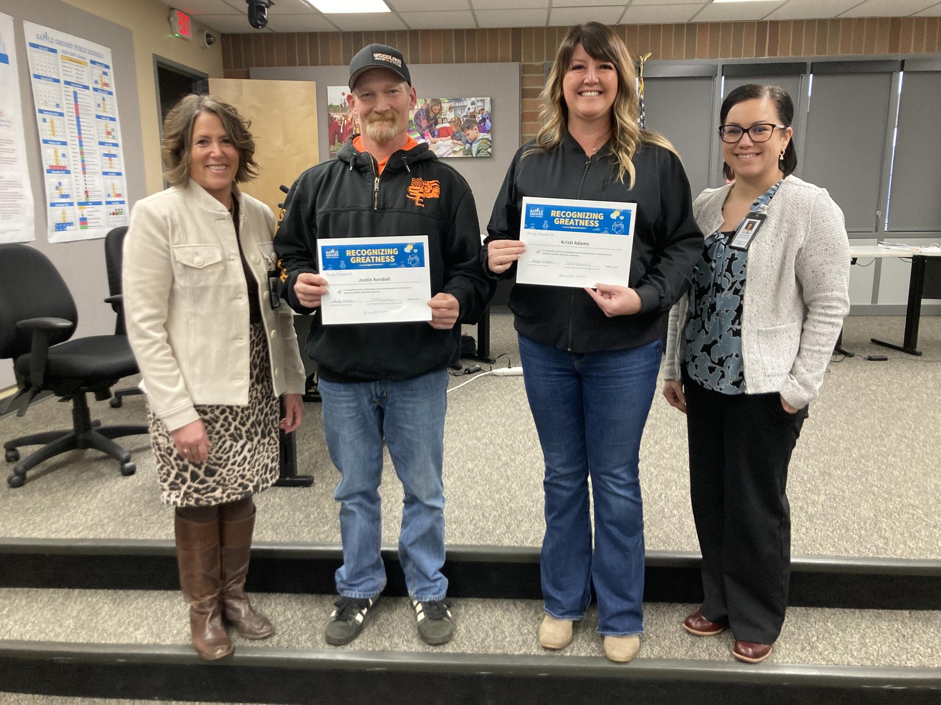 Employee Recognition recipients for March 2026