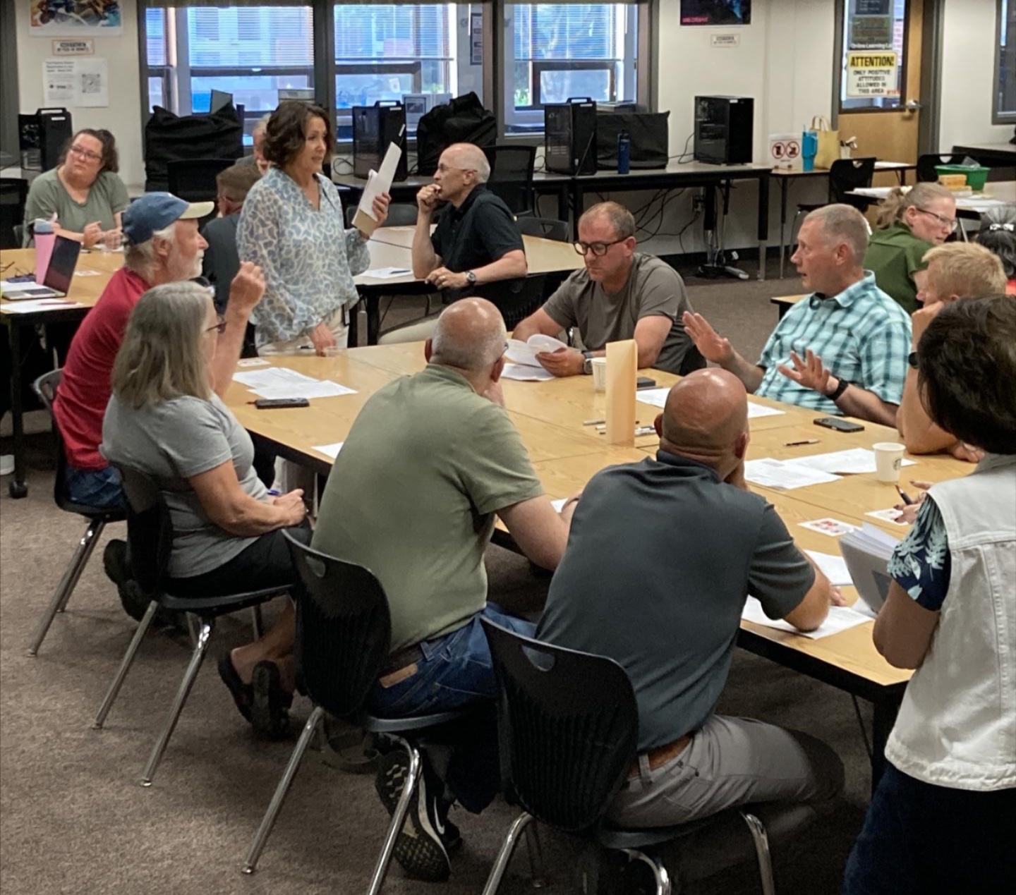Listening session participants discuss district priorities
