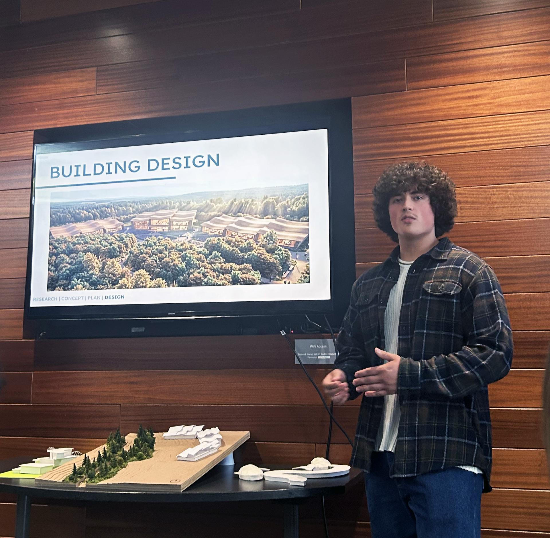 Xander Wingfield presents his project