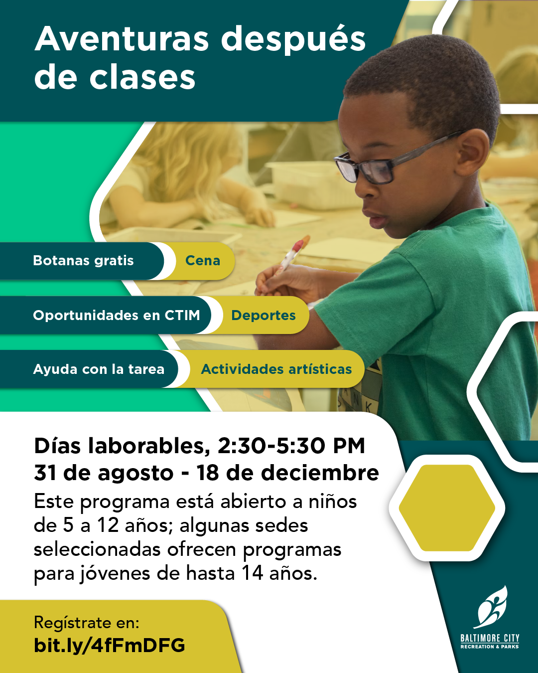 Folleto: Aventuras después de clases