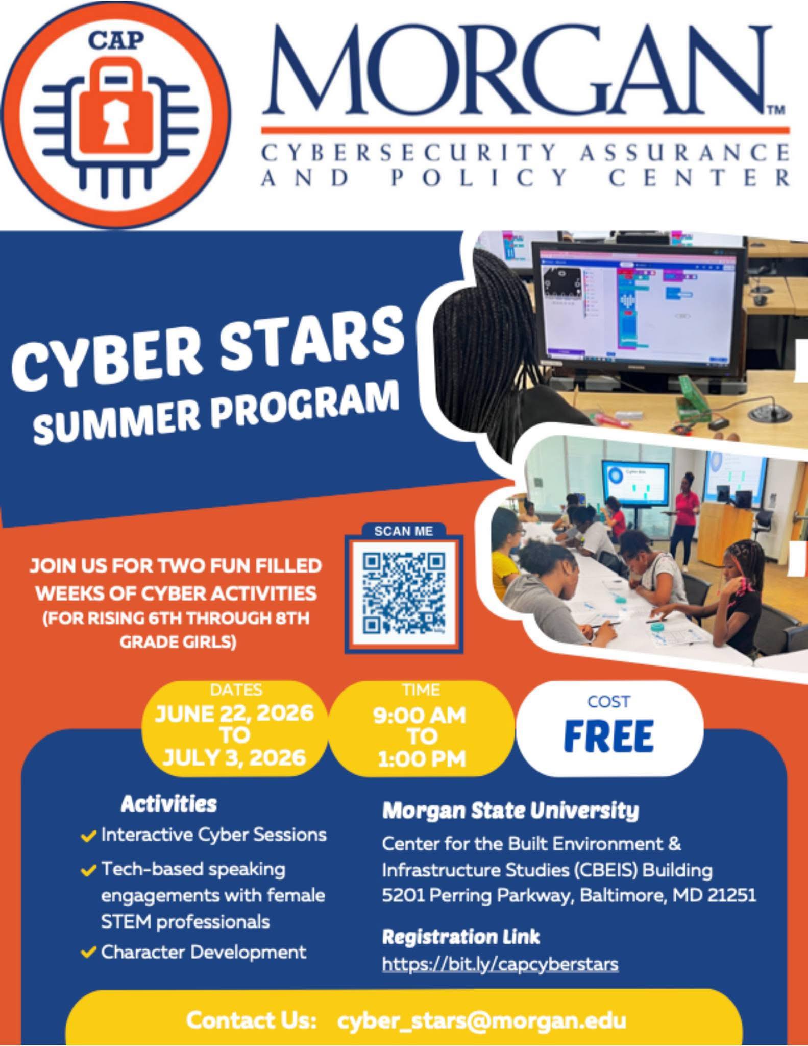 Folleto: Programa de Verano Cyber Stars