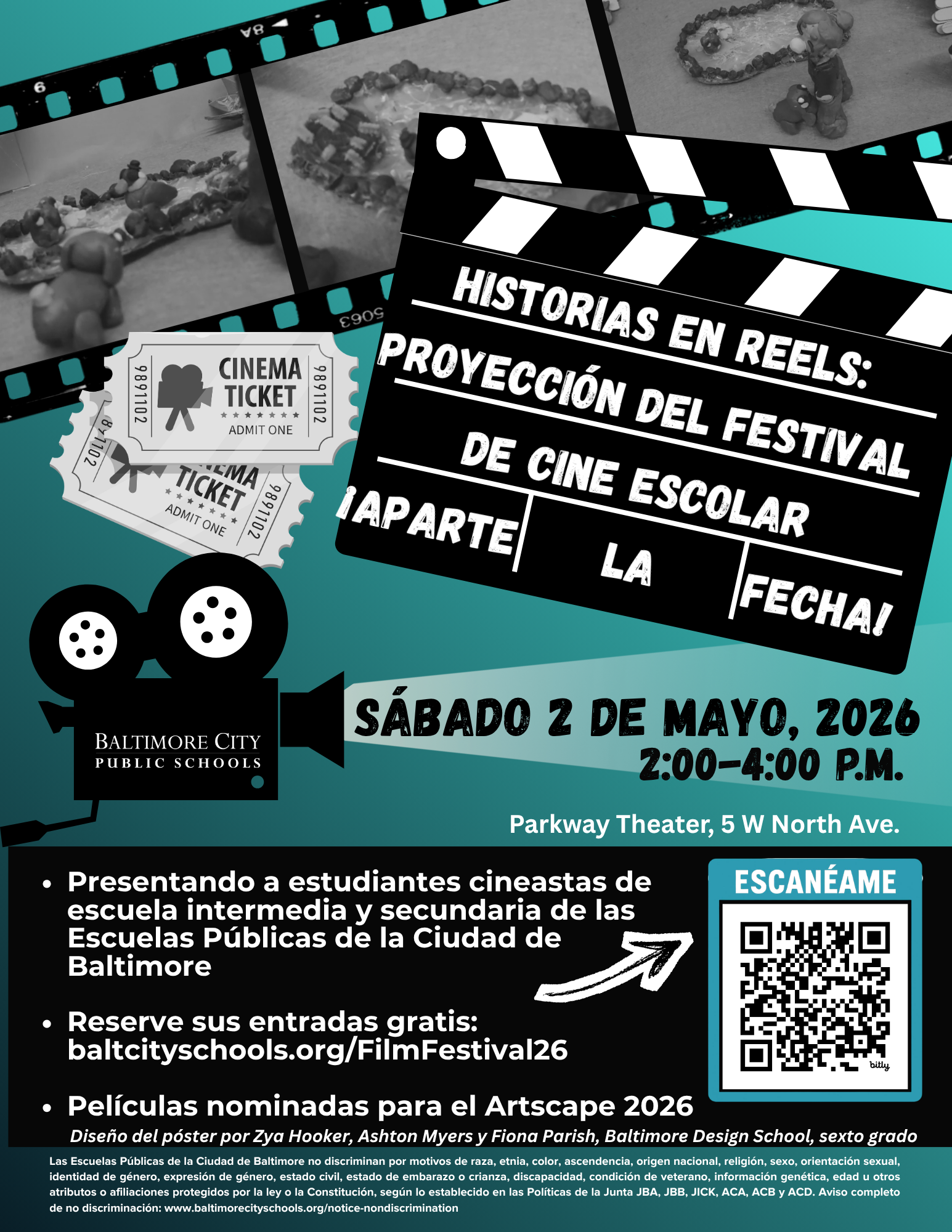Folleto: Festival Anual de Cine Estudiantil