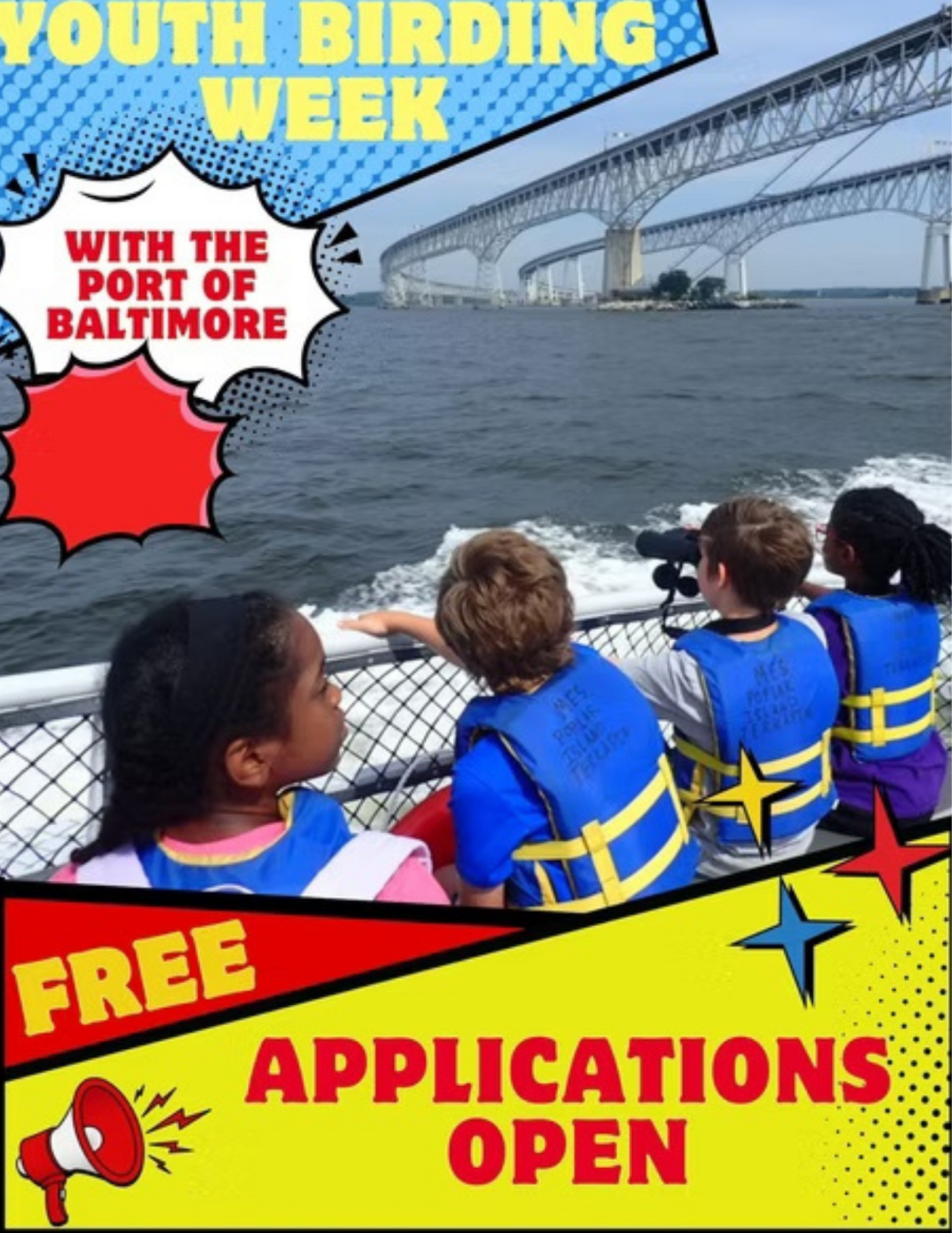 folleto del programa de verano de observación de aves