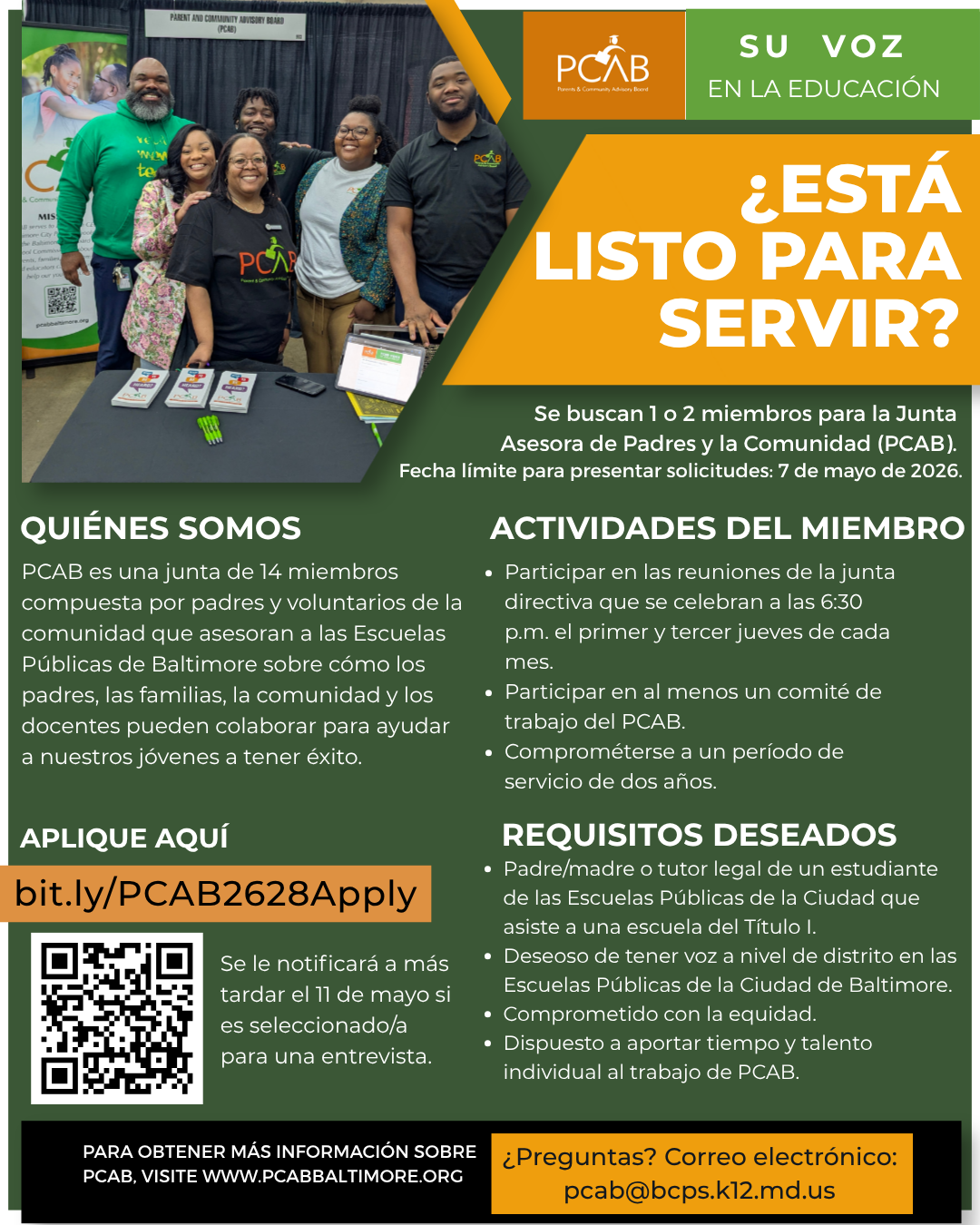 Folleto: Junta Asesora de Padres y Comunidad