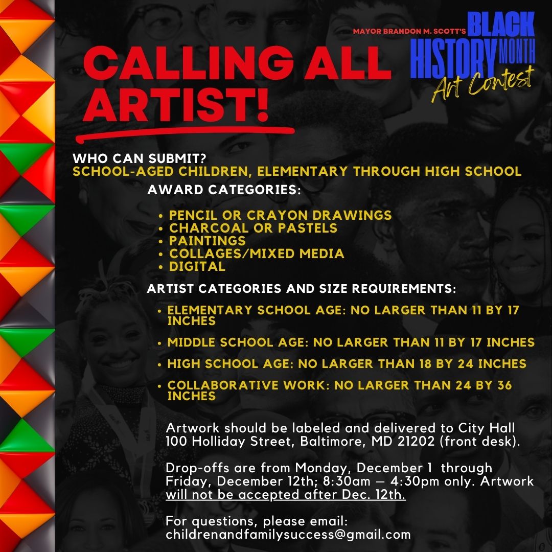 Flyer - Mayor's Black History Month Art Contest