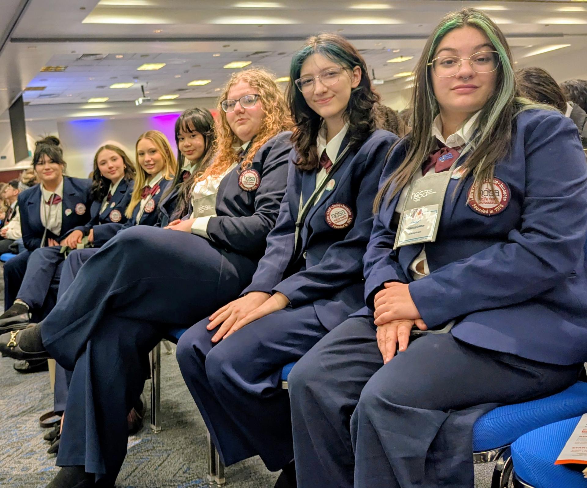 HOSA students at the regional competition