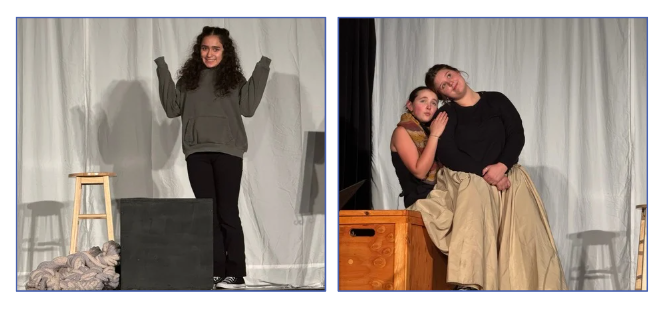 Students acting in The Brothers Grimm Spectaculathon play.