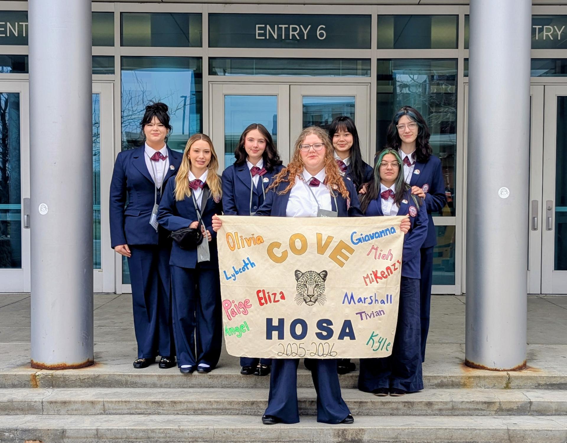 HOSA students at the regional competition