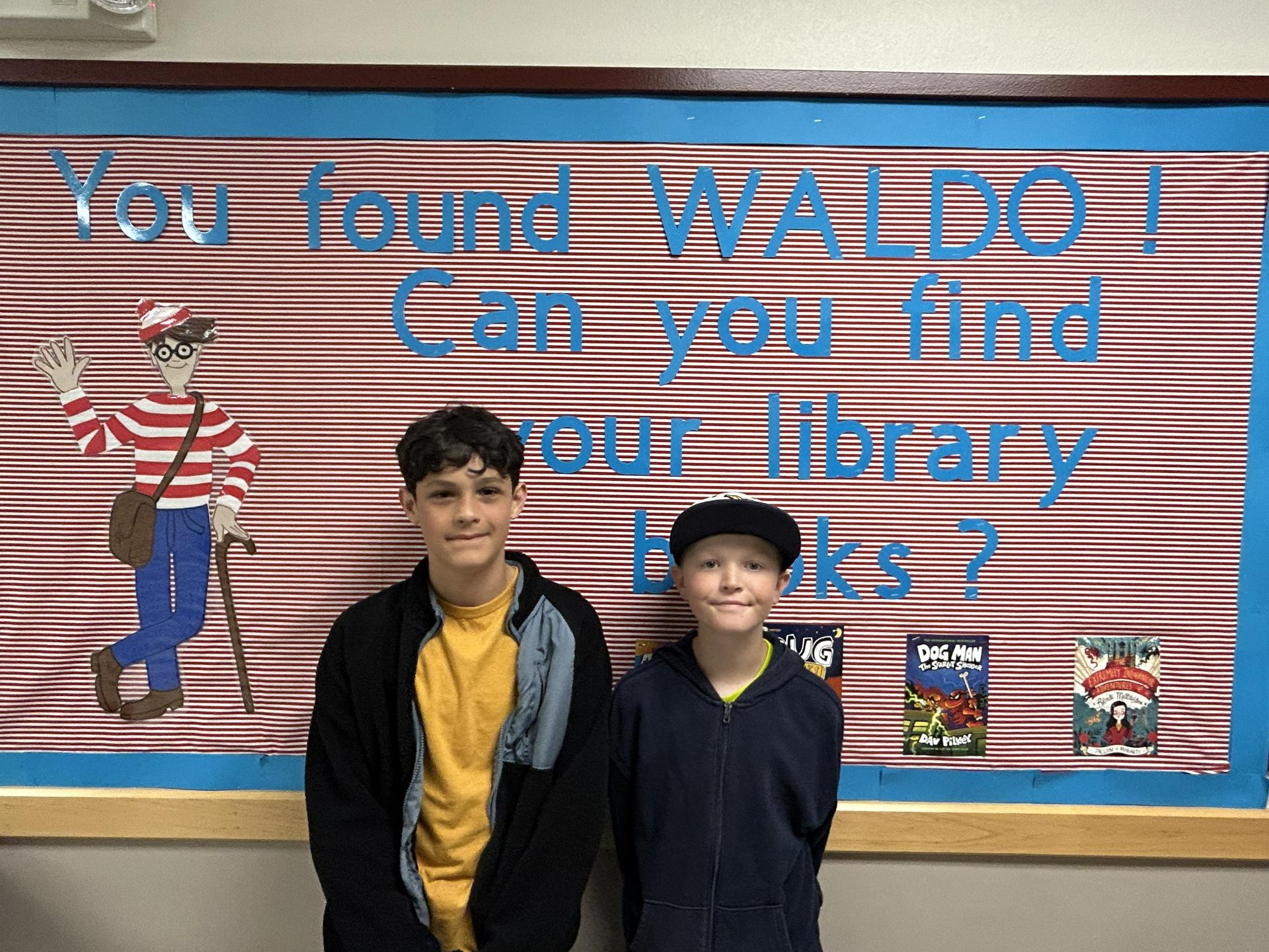 Elias Abarca and Noah Hart, 5th Grade GMES Leadership Students
