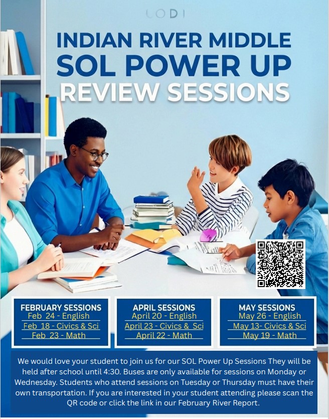 Indina River Middle SOL Power Up Sessions.