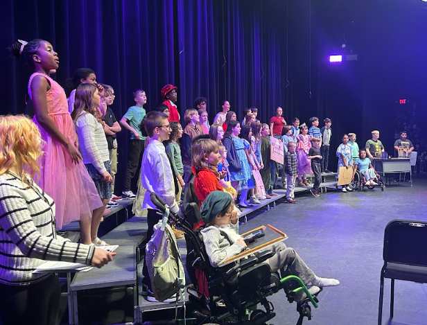 5th Grade Musical - students on stage at West High