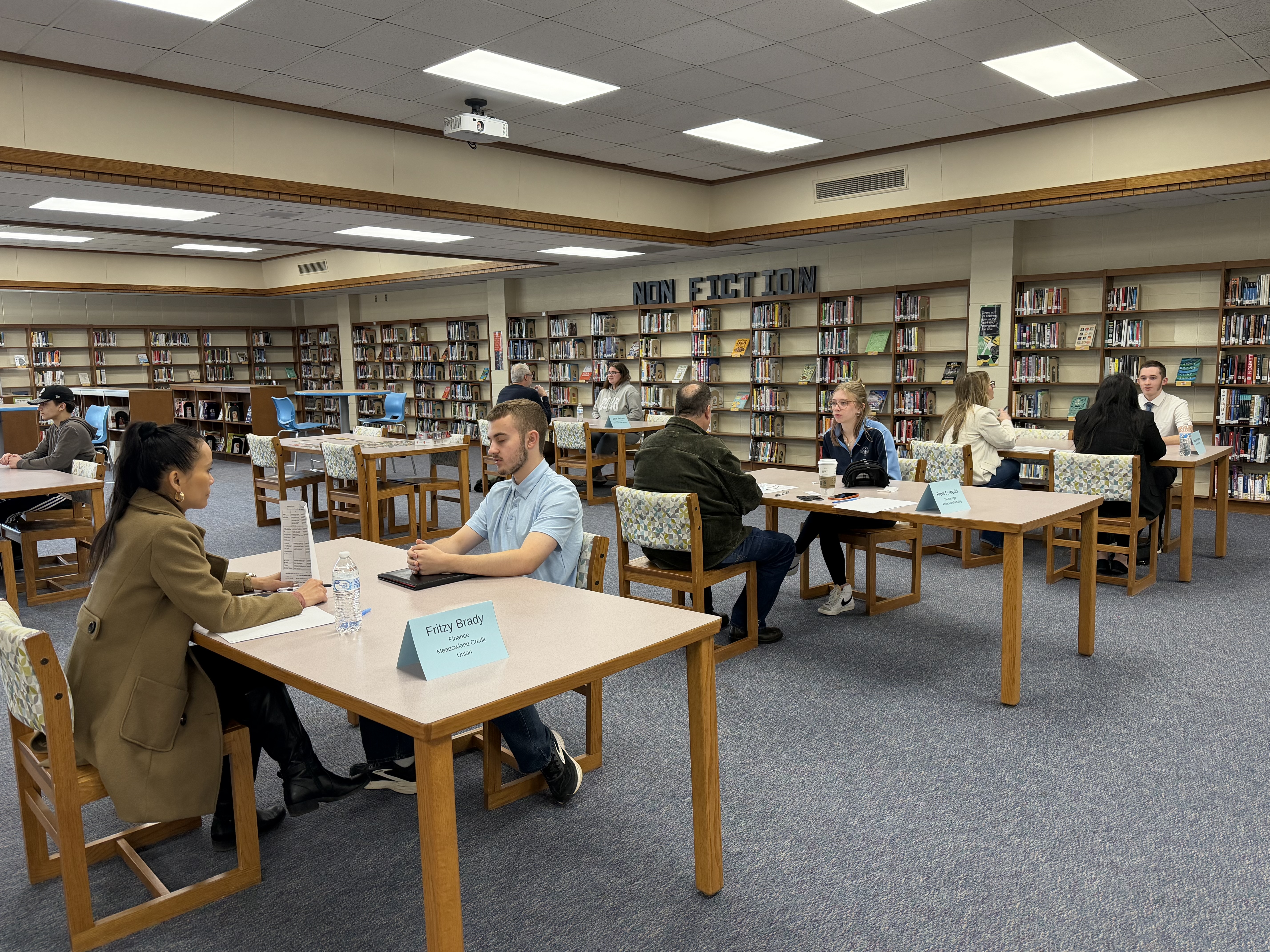 SFHS seniors participating in mock interviews!
