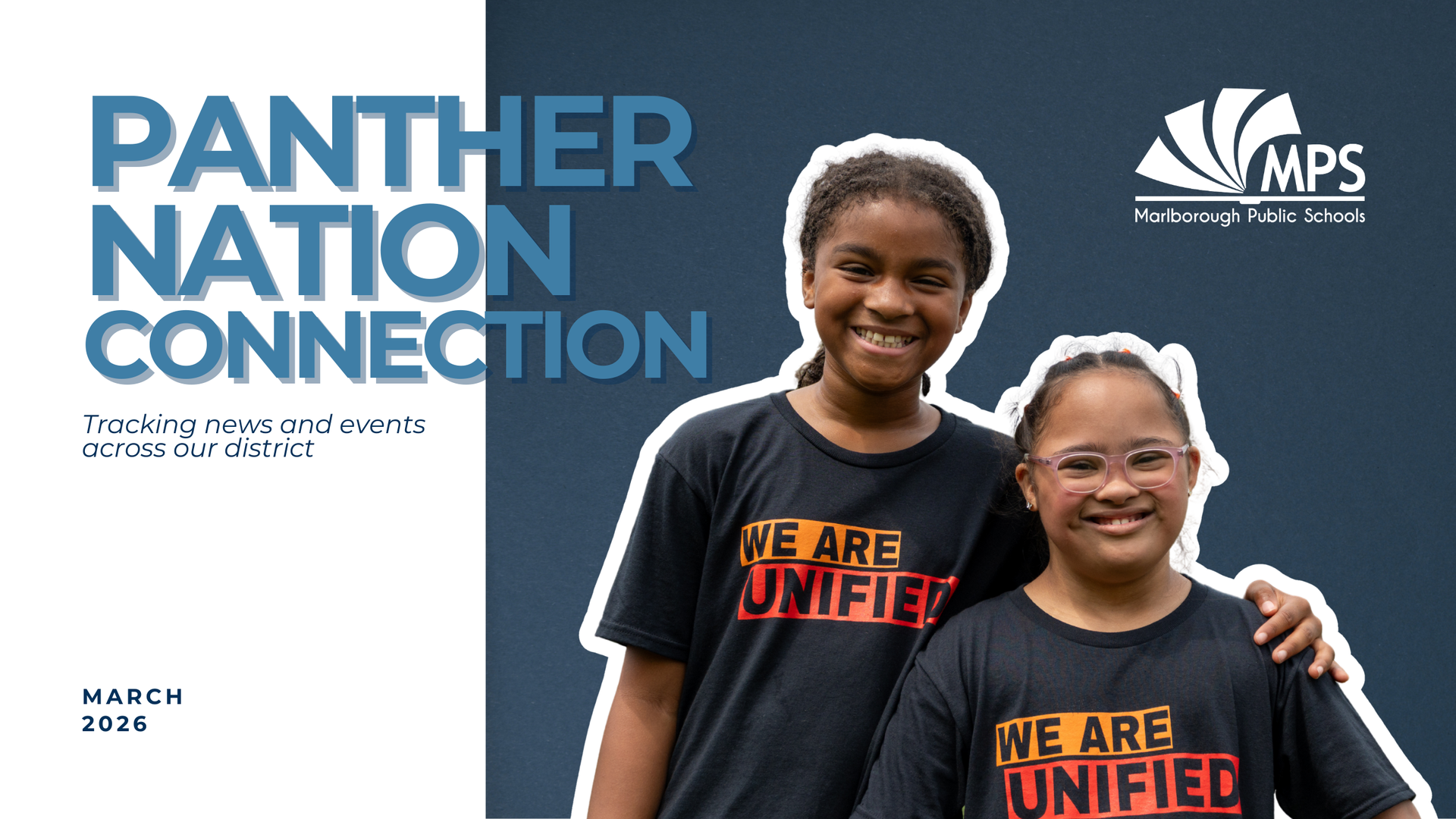 Panther Nation Connection banner, featuring two smiling students.
