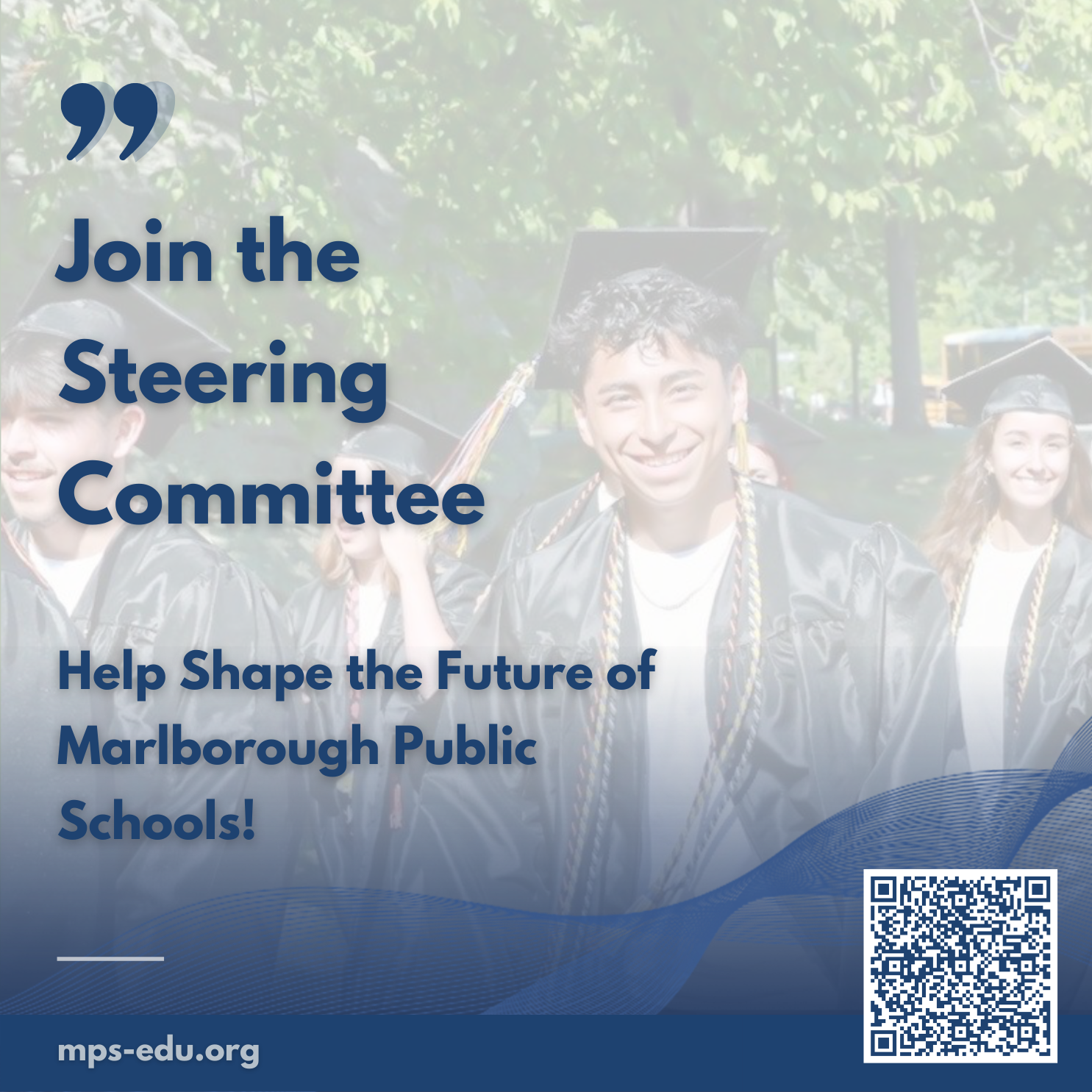 Steering committee flyer with QR code.