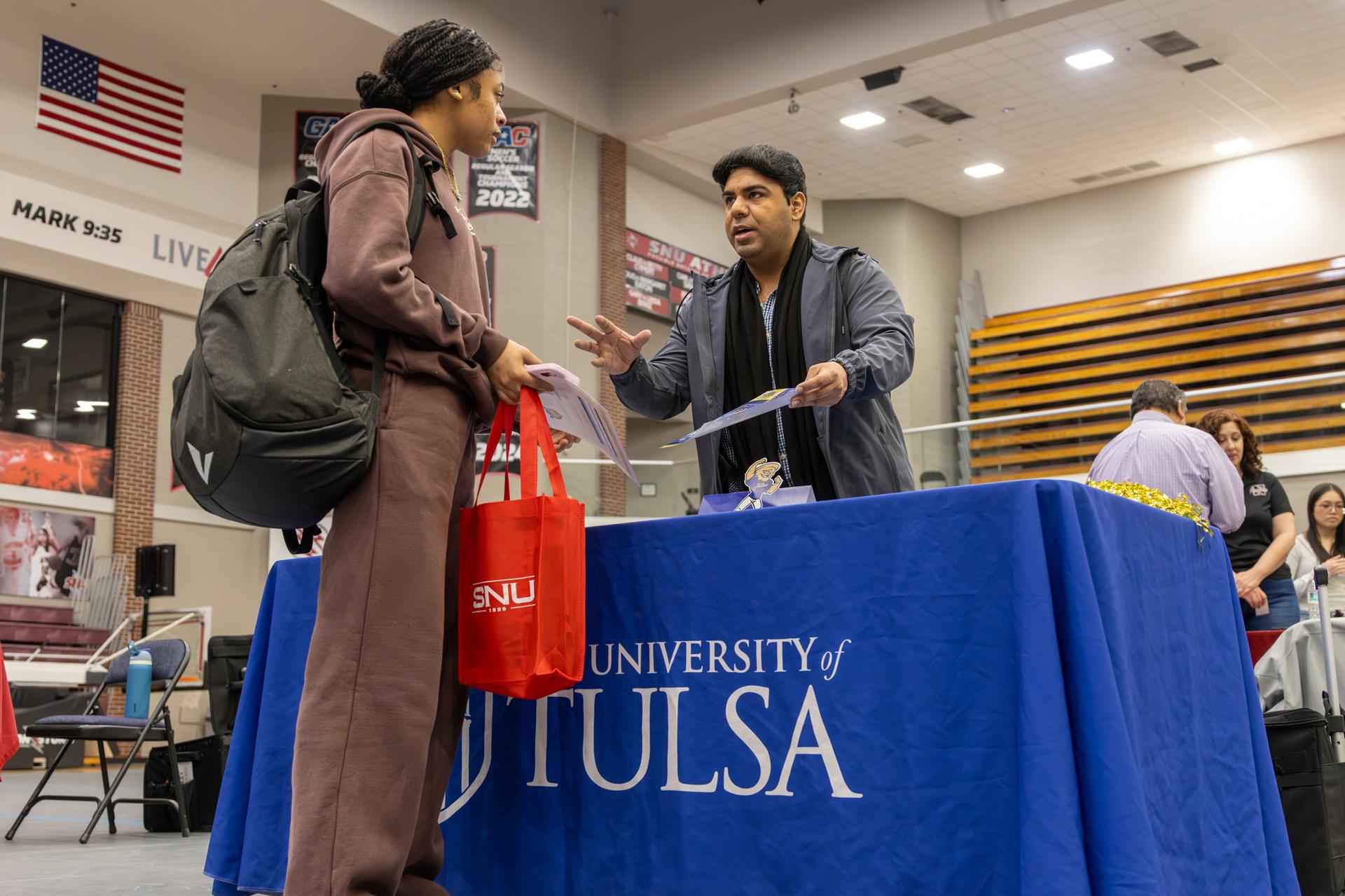 student at the university of tulsa table
