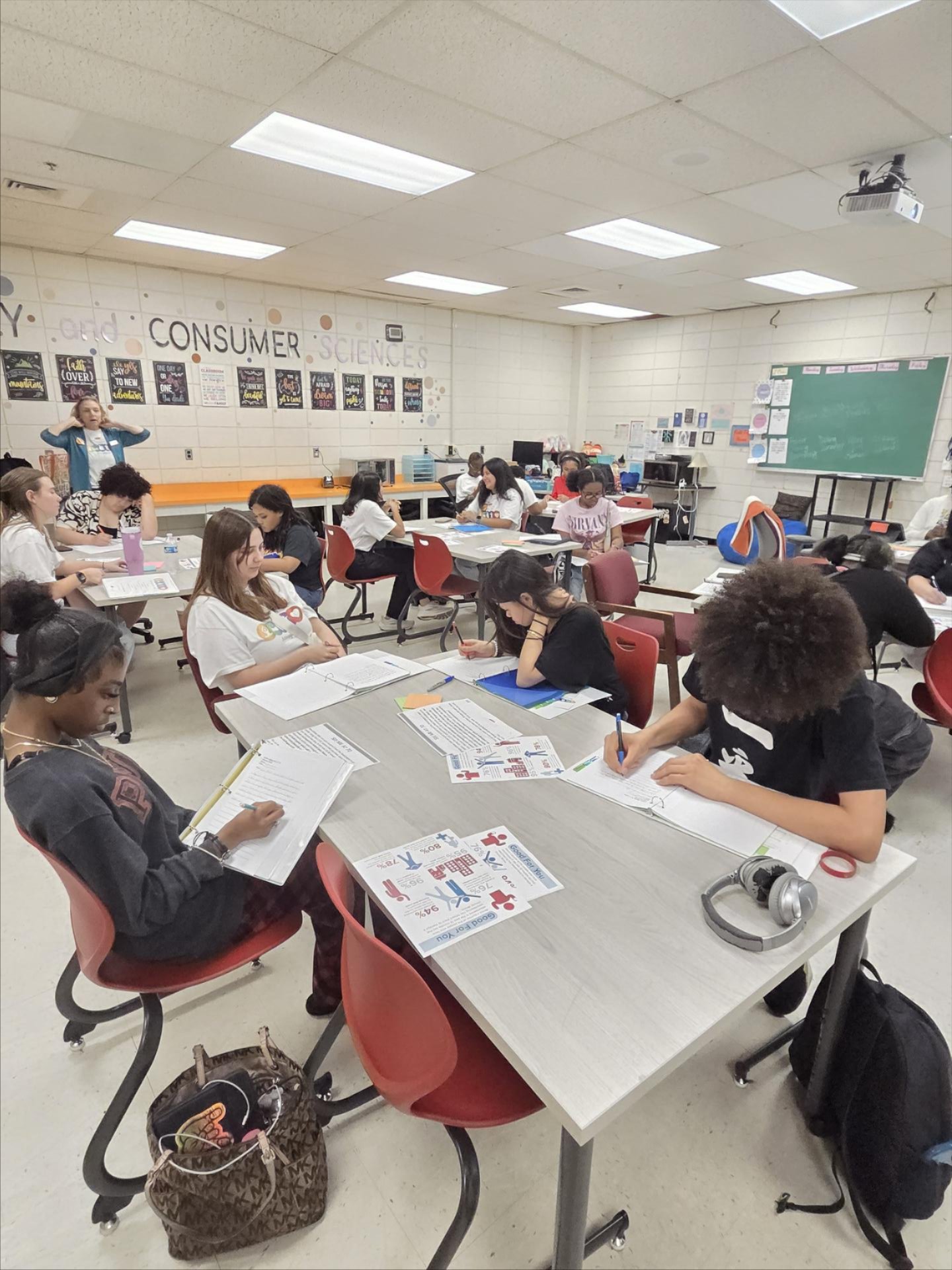 students doing classwork