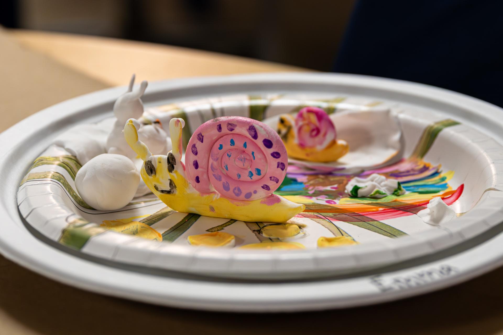 3 snails original art pieces 