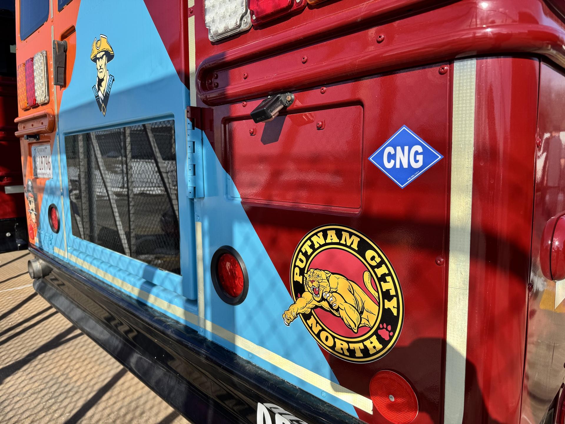 bus with a natural gas sticker