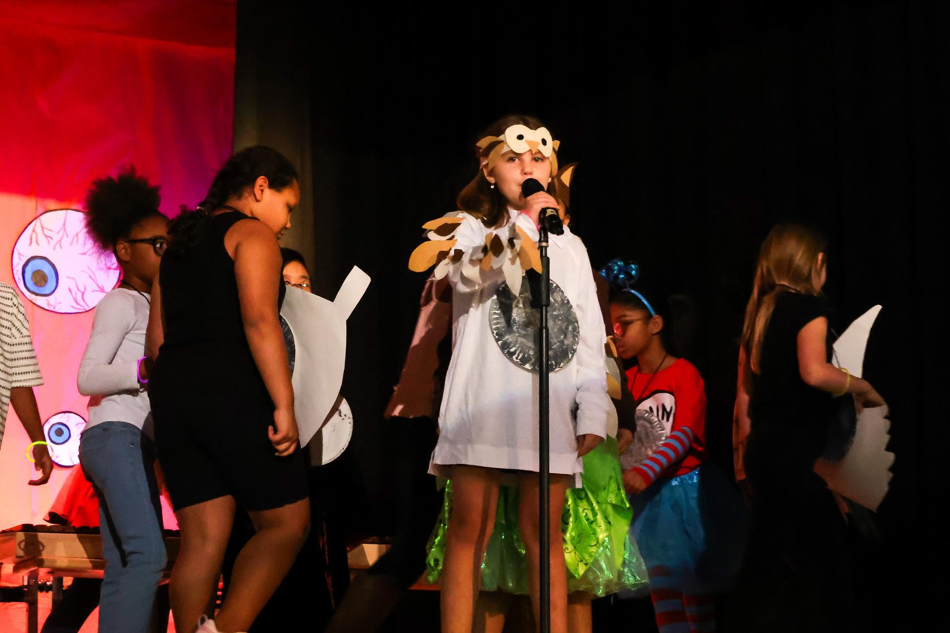 3rd graders at a play