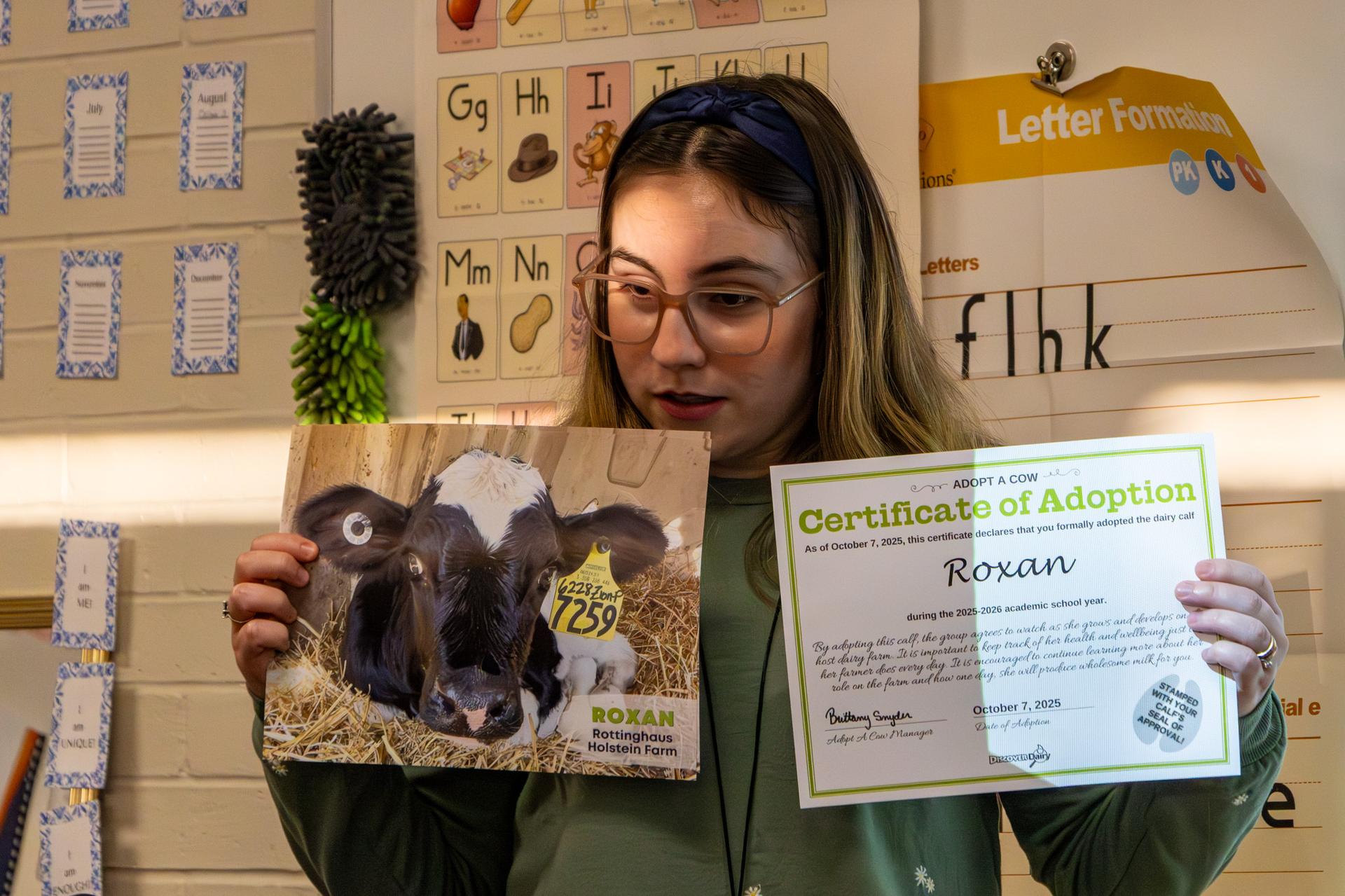 picture of adoptive cow