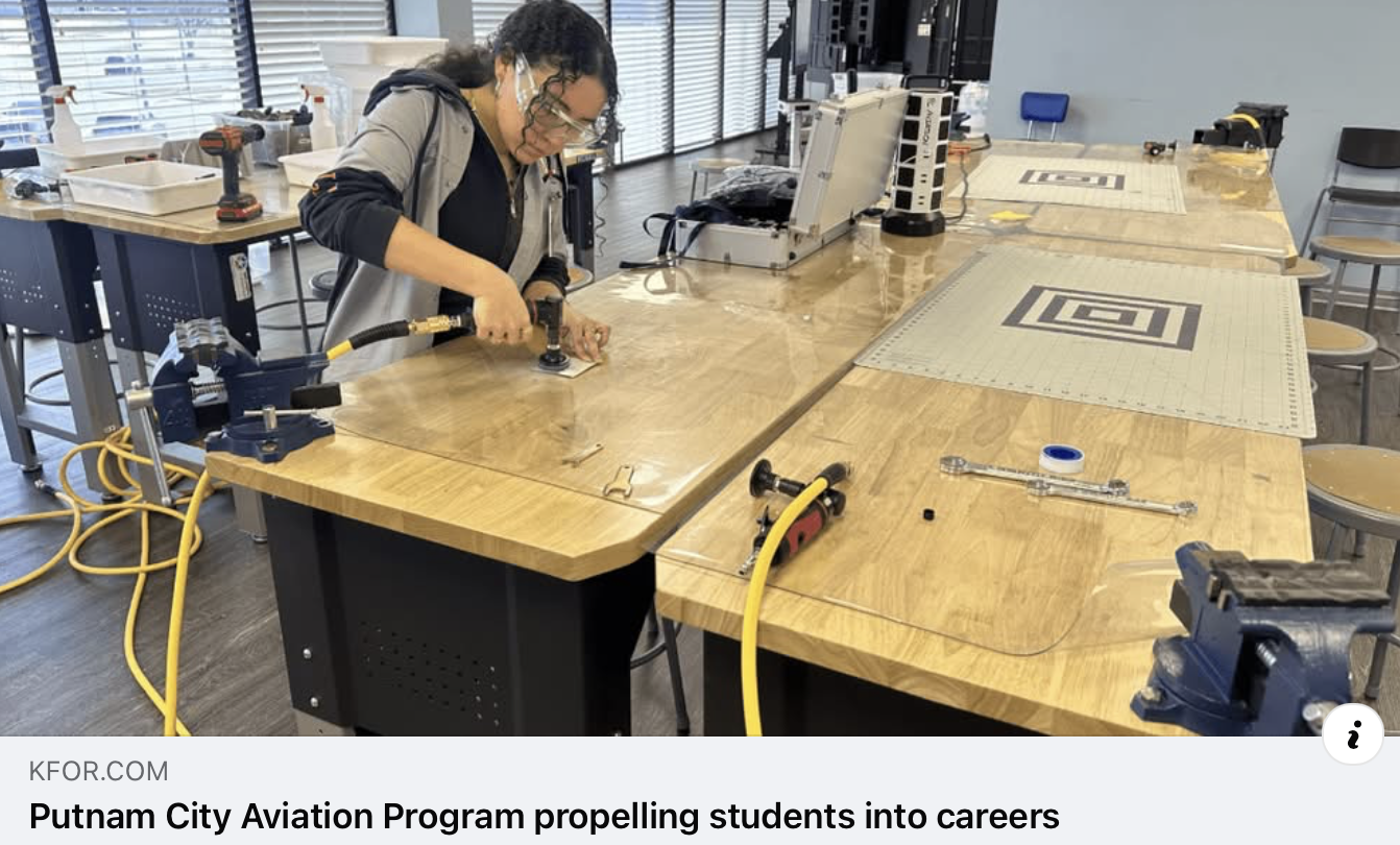 Putnam City Aviation student working