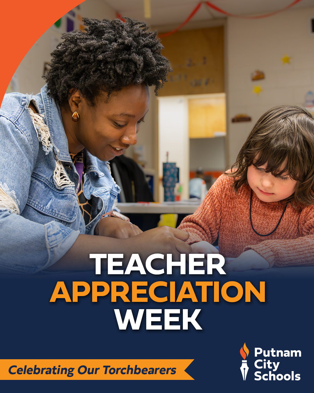 teacher appreciation week graphic with teacher on it