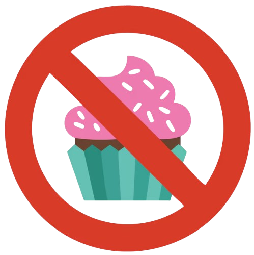 Cupcakes Prohibited Sign
