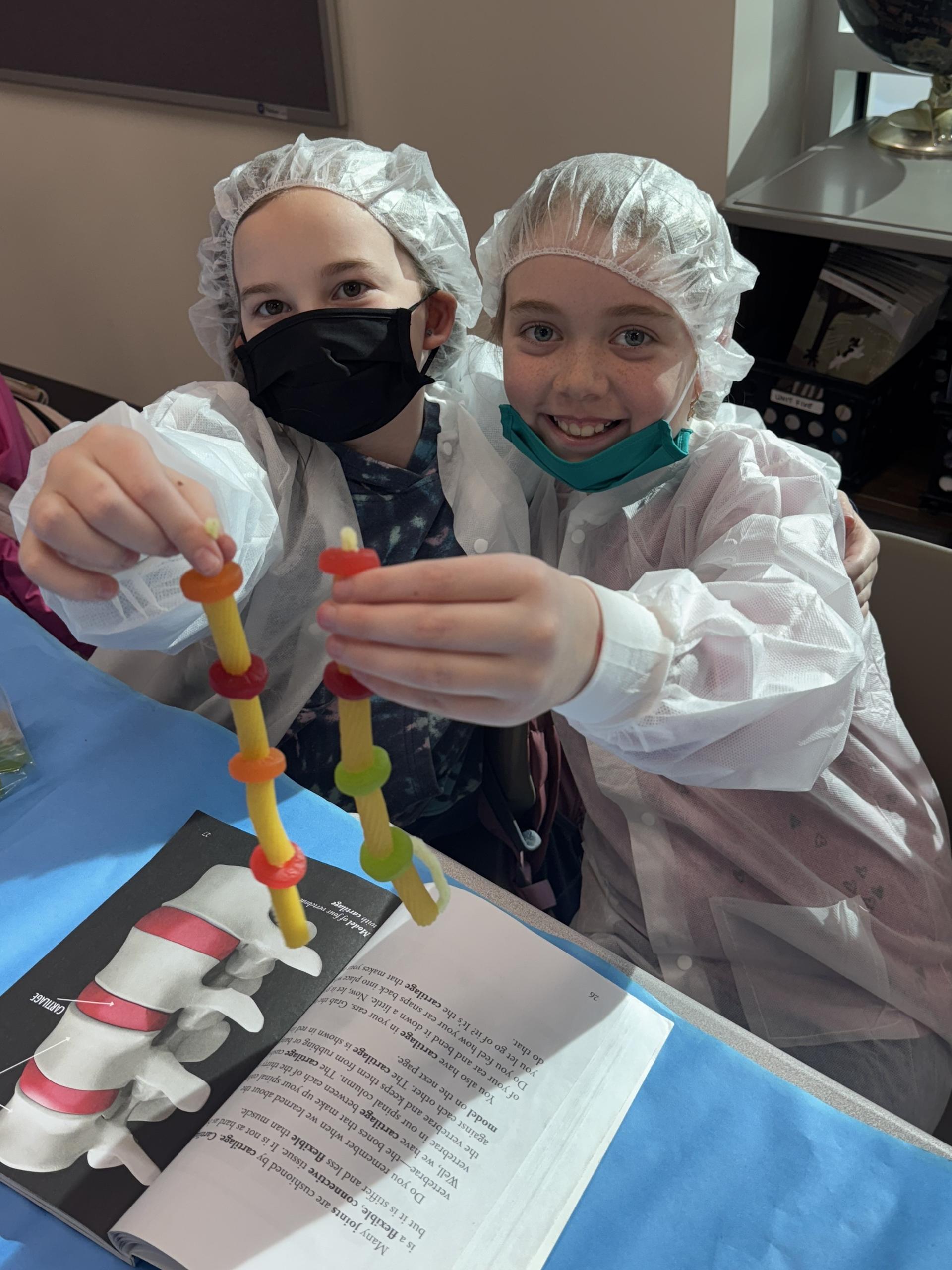 students at table working