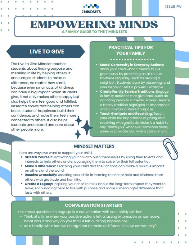 Live to Give Family Guide